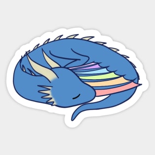 Sleeping rainbow dragon Sticker